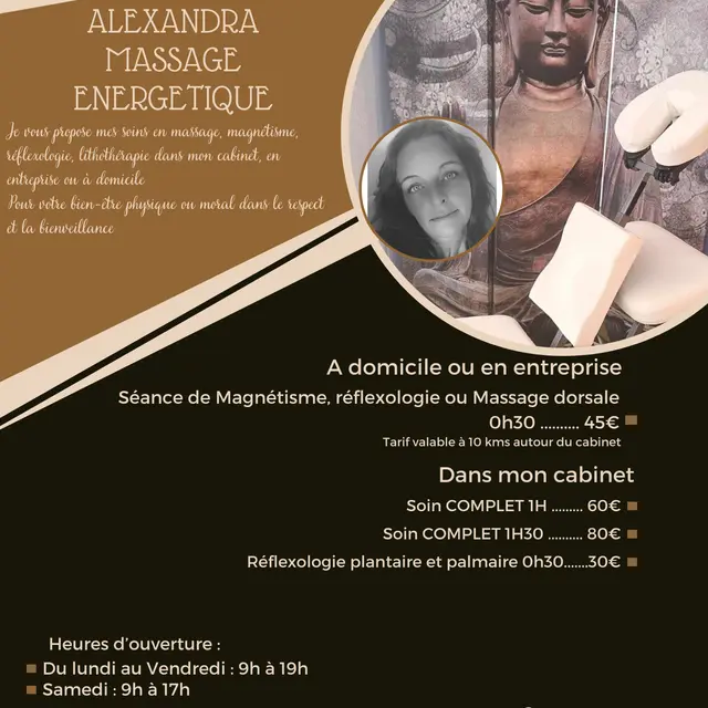Ame - Alexandra Massage Energétique : massage énergétique, magnétisme, réflexologie et lithothérapie