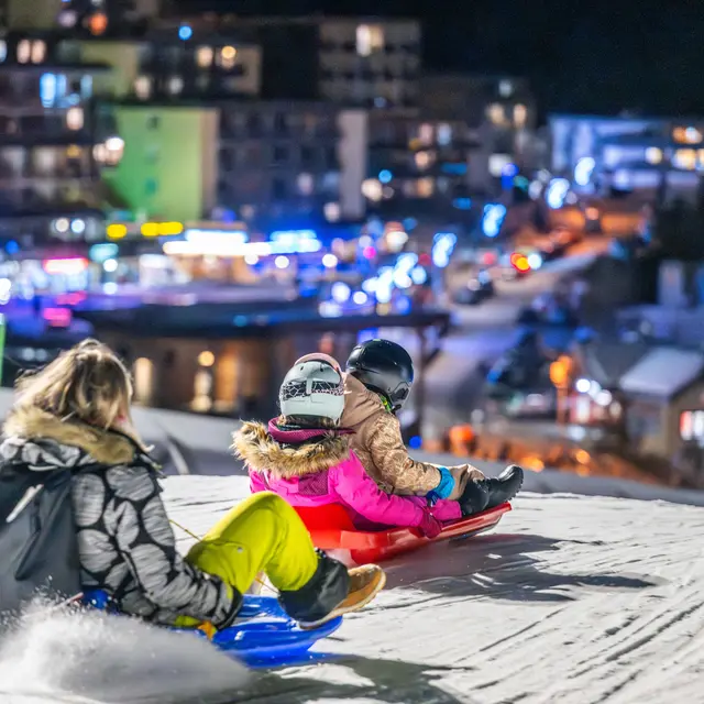 Luge nocturne à Orcières