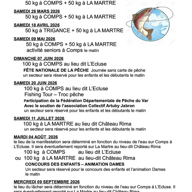 Lâcher de truites _ La Martre