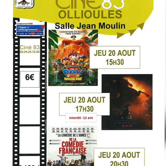 Ciné 83 : projection du film La Pat' Patrouille - Le film : Mission Dino_Ollioules