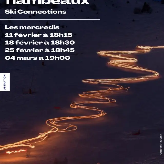 Descente aux flambeaux enfants - Ski Connections_La Salle-les-Alpes