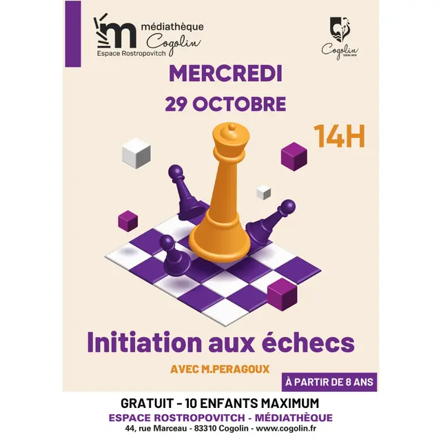 Initiation aux échecs enfants_Cogolin
