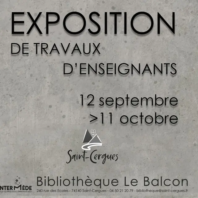 EBAG : Exposition des travaux d'enseignants_Saint-Cergues