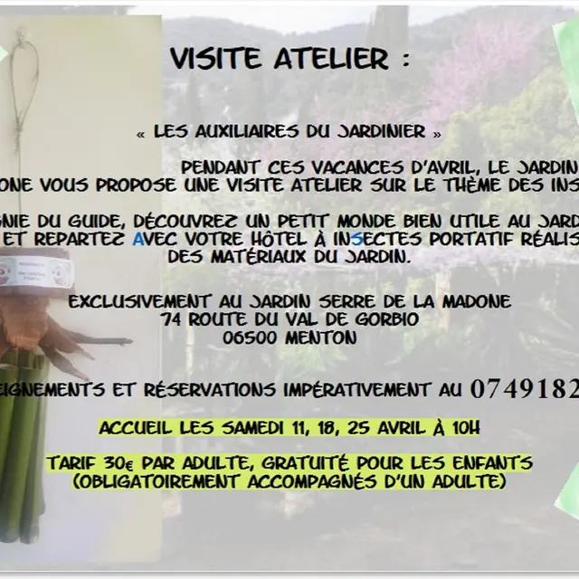 Visite atelier : Mes auxiliaires du jardinier_Menton