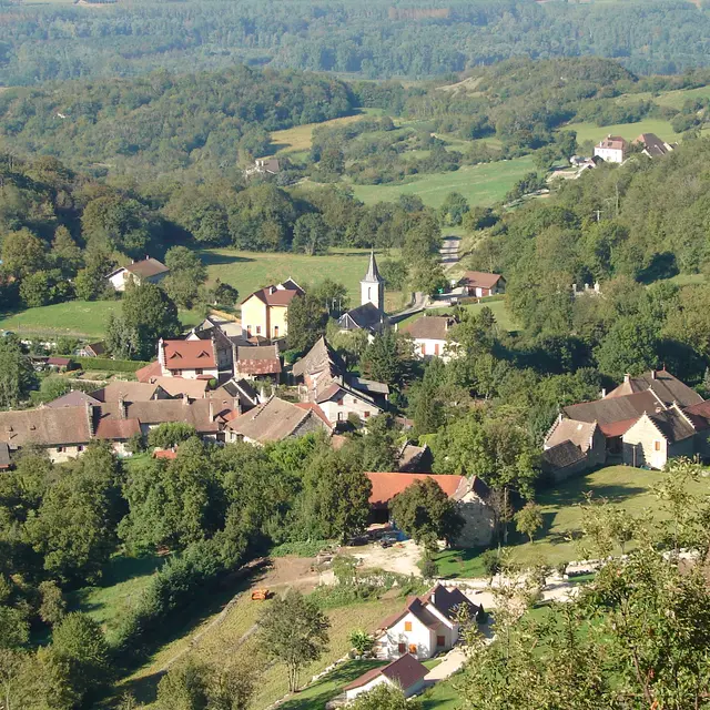 Vue aérienne Izieu