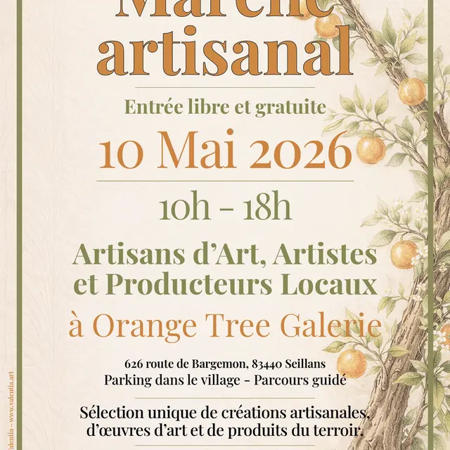 Marché artisanal à l'Orange Tree Galerie_Seillans