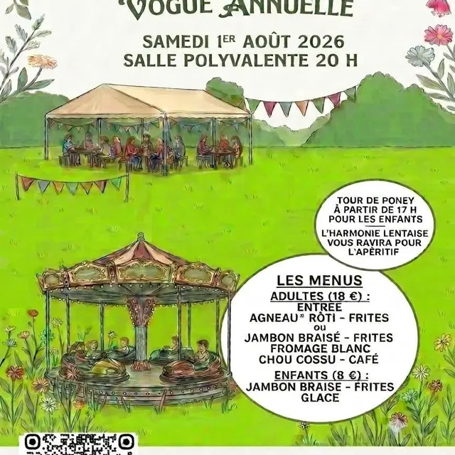 Affiche_Repas champêtre et vogue annuelle_Lent