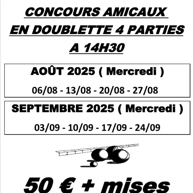 Concour de pétanque