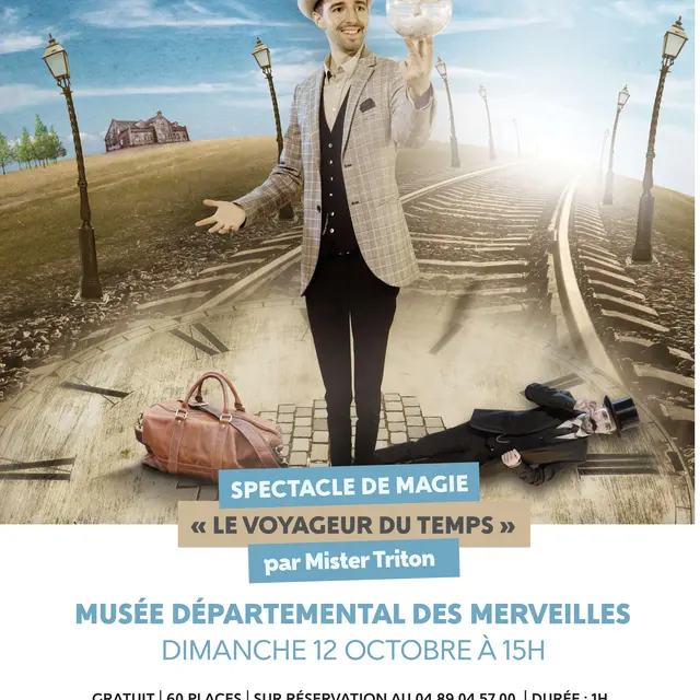 Spectacle de magie Le voyageur du temps_Tende