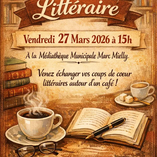 Café littéraire à la Médiathèque_Noves