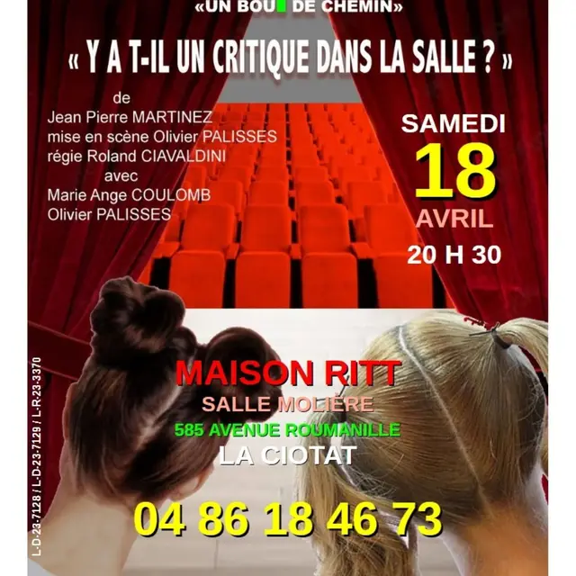 Spectacle comique Y a-t-il un Critique dans la Salle ? par la compagnie Un Bout de Chemin_La Ciotat