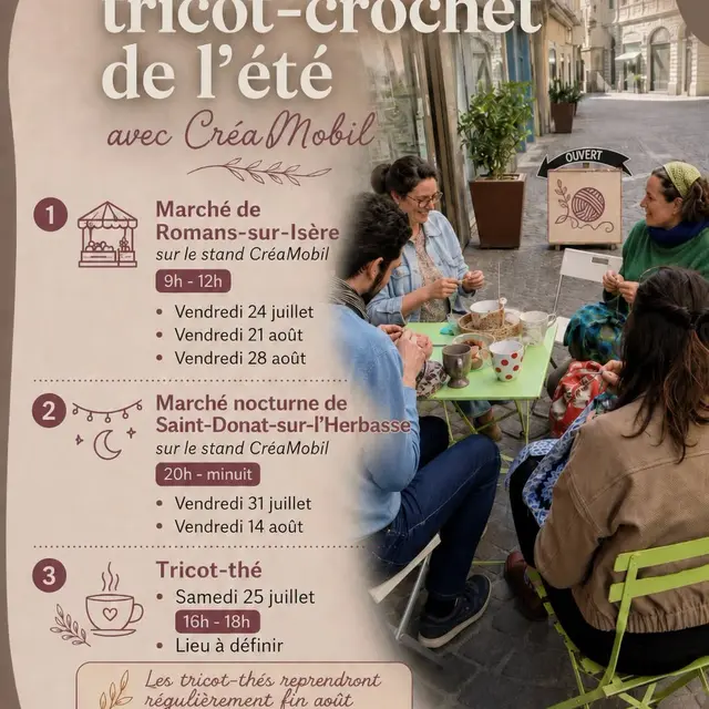 Rencontres tricot-crochet - Créamobil_Romans-sur-Isère