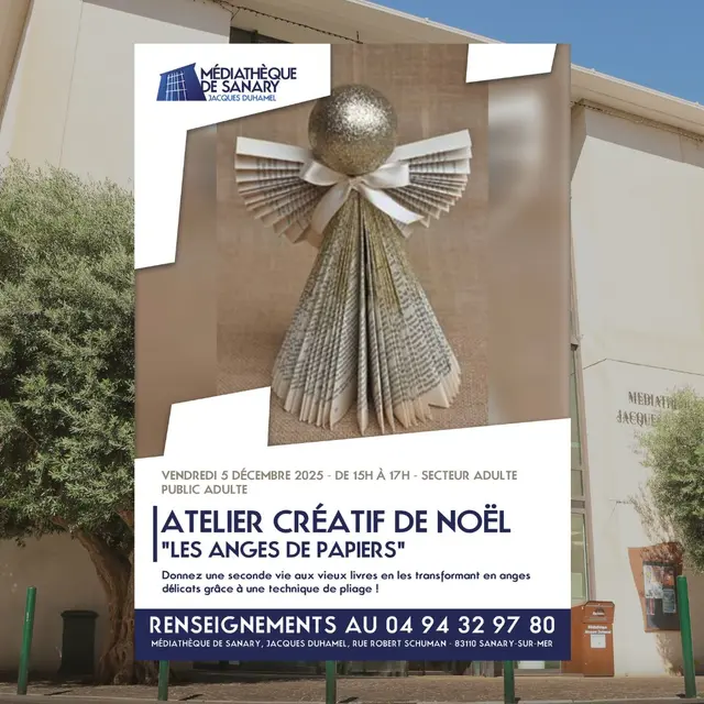 Atelier créatif de noël : 'Les anges de papiers_Sanary-sur-Mer