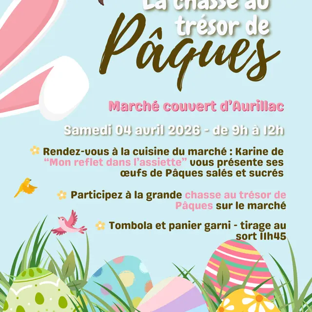 Chasse au trésor de Pâques au Marché Couvert_Aurillac