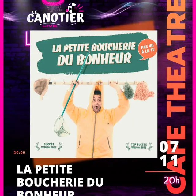 Live café théâtre La Petite Boucherie du bonheur Thierry Hériteau_Aurillac