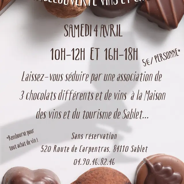 Atelier découverte vins et chocolats_Sablet