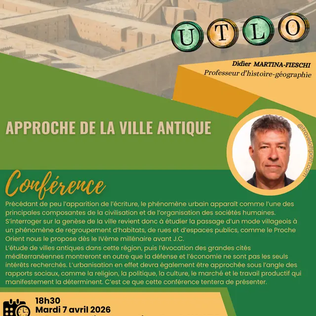 UTLO - Conférence : Approche de la ville antique_Ollioules