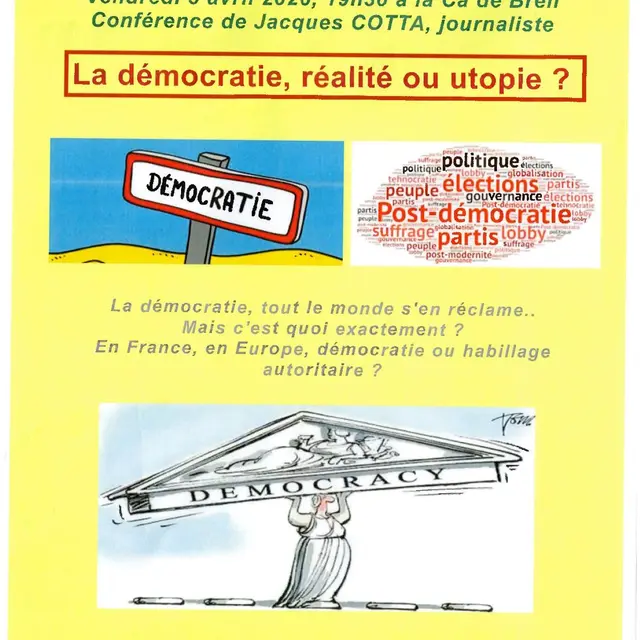 Conférence : La démocratie, réalité ou utopie ?_Breil-sur-Roya