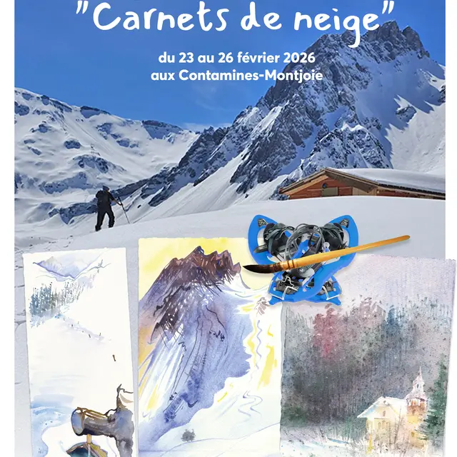 Stage d'aquarelle : Carnets de neige_Les Contamines-Montjoie