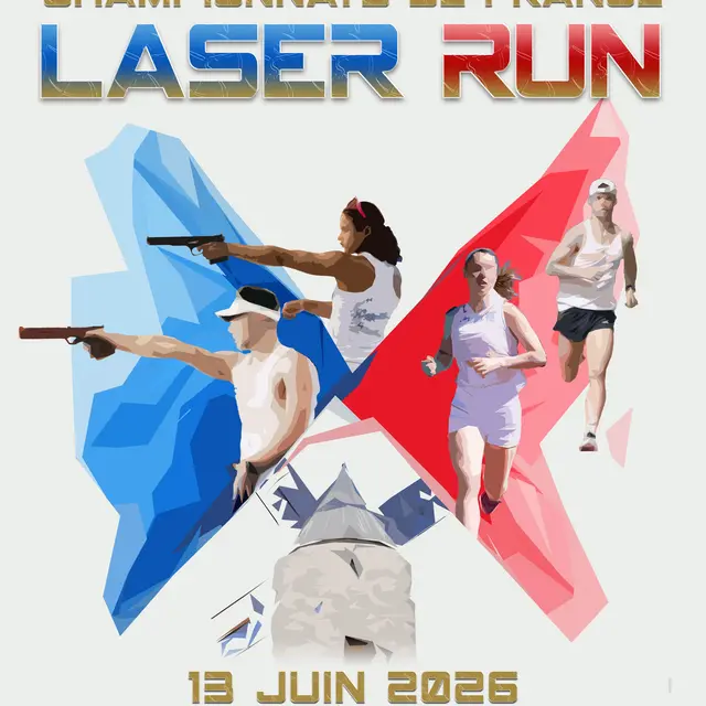 affiche du championnat de france de Laser Run 2026