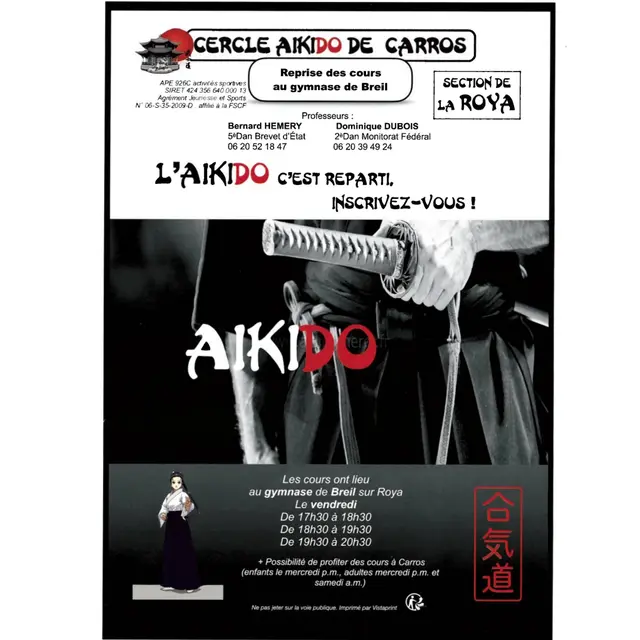 Association Cercle Aïkido de Carros, section de la Roya_Tende