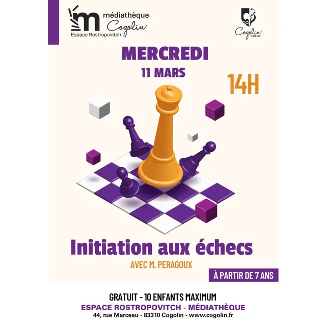 Initiation aux échecs enfants_Cogolin