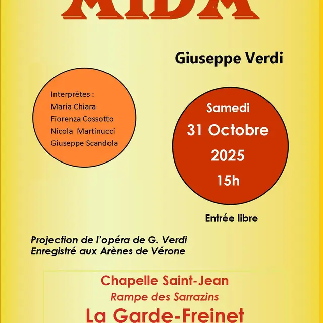 Projection Opéra AIDA de Giuseppe Verdi_La Garde-Freinet