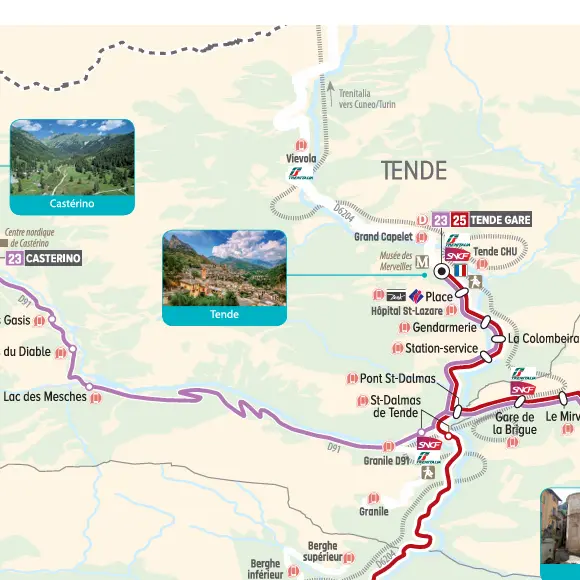 Bus ligne 23 de Tende à Castérino_Menton