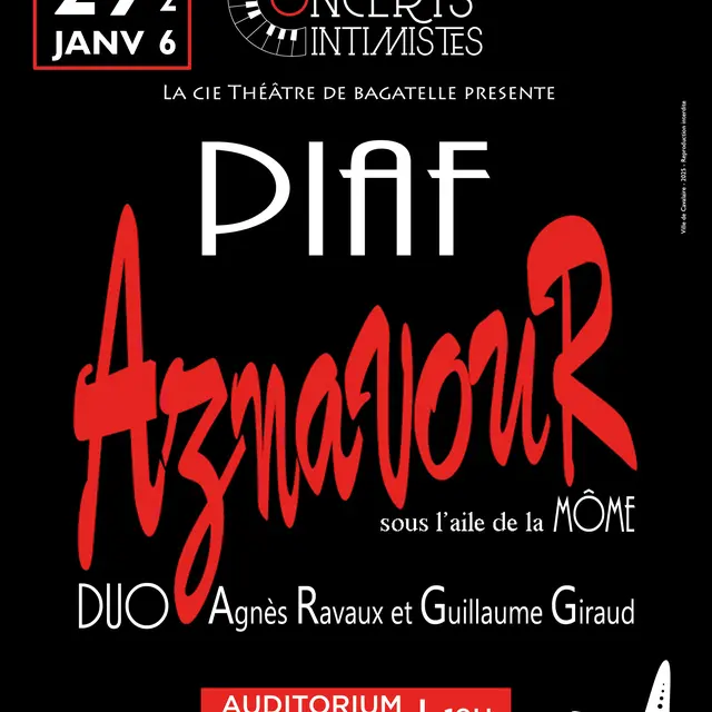 Concert : Piaf - Aznavour Sous l'aile de la Môme_Cavalaire-sur-Mer