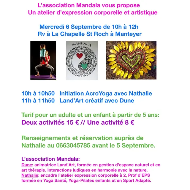 Atelier d'expression corporelle et artistique