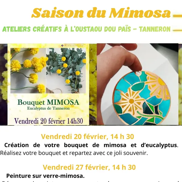 Ateliers à l'Oustaou dòu païs: saison du mimosa_Tanneron