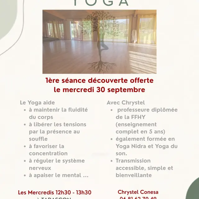 Hatha Yoga avec Chrystel_Tarascon-sur-Ariège