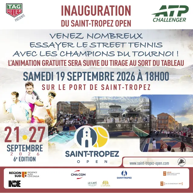 Exhibition de Tennis et tirage au sort tournoi - Saint-Tropez Open ATP 125_Saint-Tropez