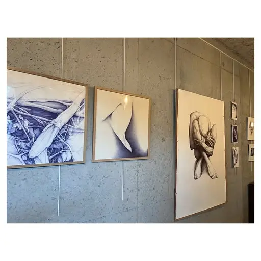 Exposition de dessins au stylo Bic par Olivier Fischer à la Barque_Champagne-en-Valromey
