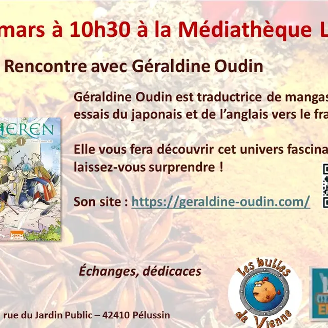 Rencontre littéraire avec Géraldine Oudin_Pélussin