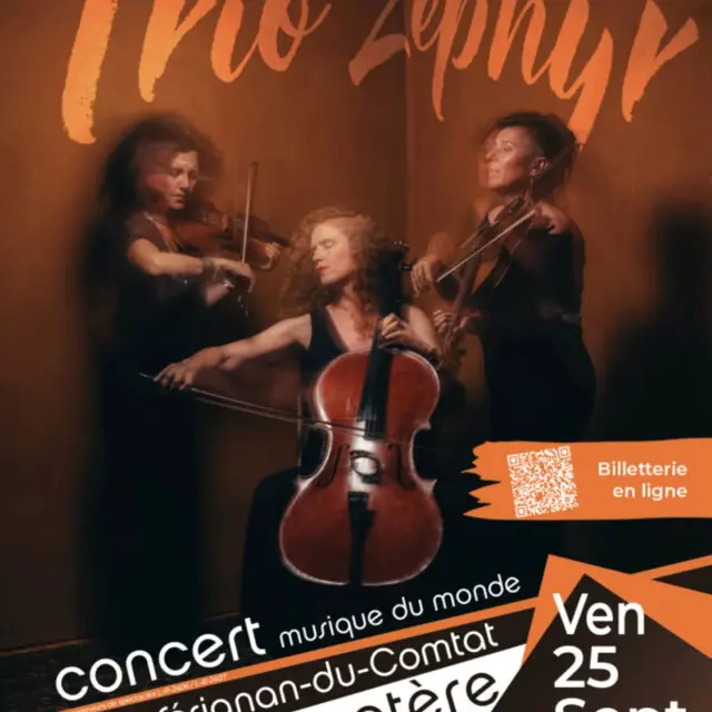 Concert Musique Du Monde »TRIO ZÉPHYR » - Naturoptère_Sérignan-du-Comtat
