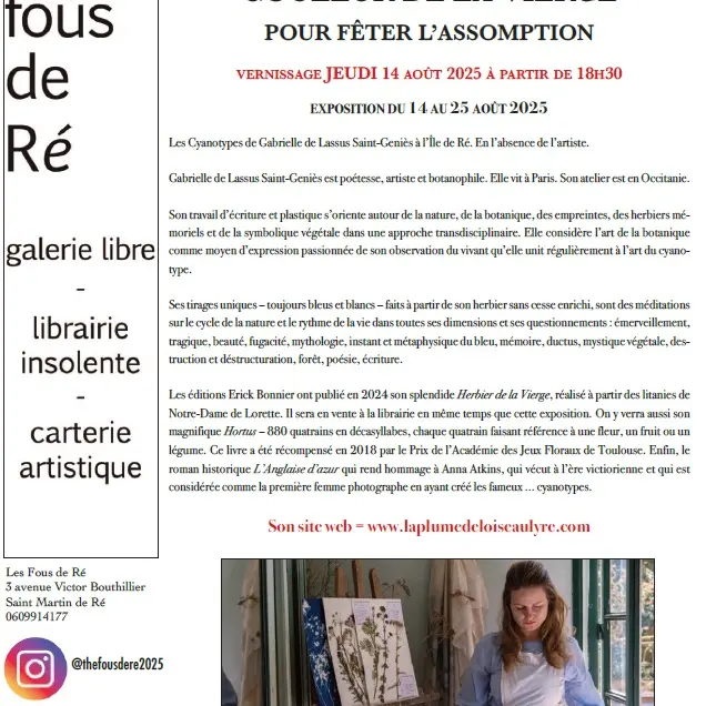 Un Herbier Bleu : Exposition_Saint-Martin-de-Ré