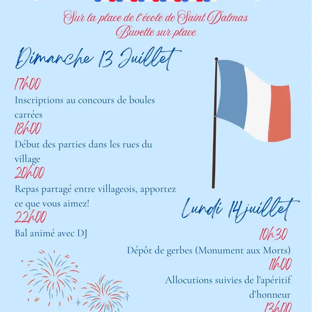 Fête nationale du 14 juillet St Dalmas_Valdeblore