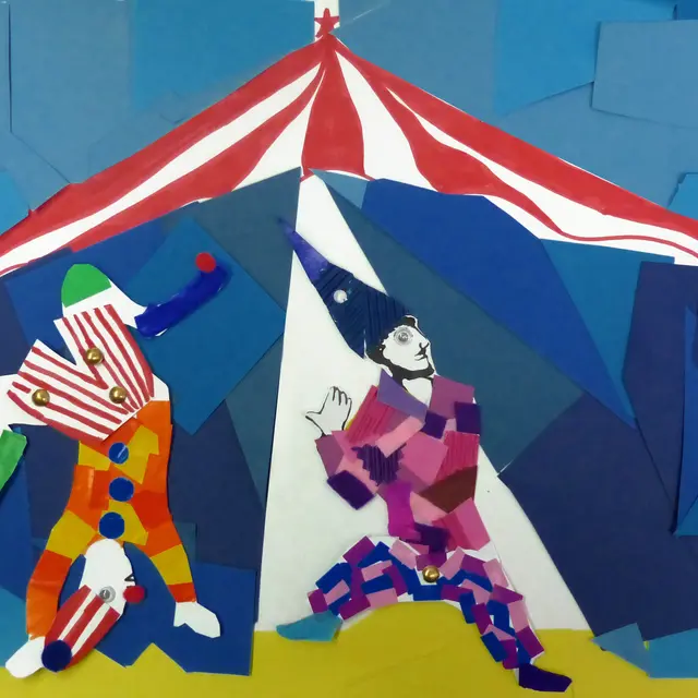 Cirque, collage inspiré des œuvres de Chagall