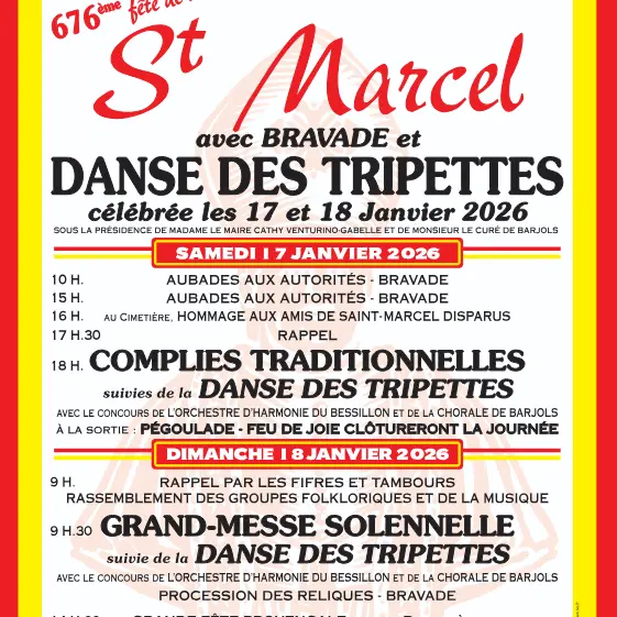 Petite fête de la Saint Marcel : célébrations religieuses, bravades et danse des Tripettes_Barjols