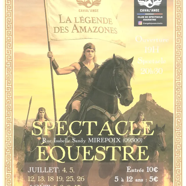 Spectacle équestre La légende des Amazones_Mirepoix