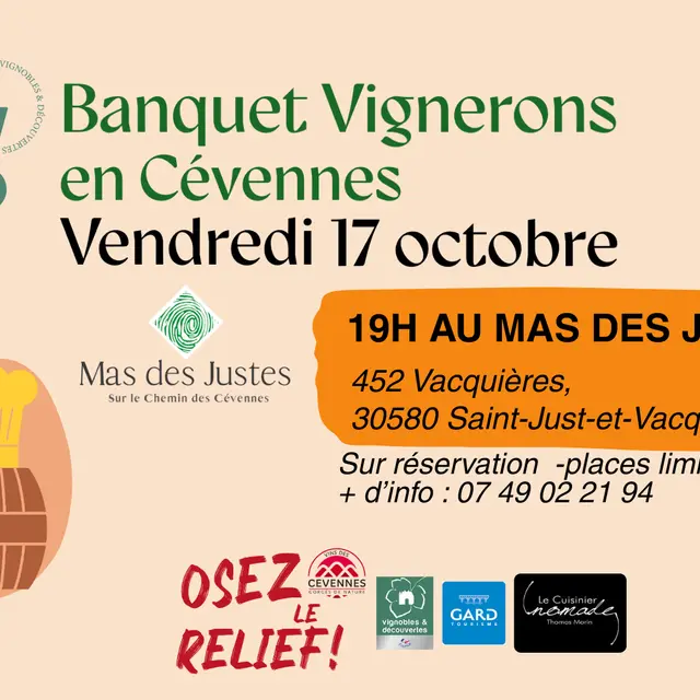 Banquet vignerons en Cévennes