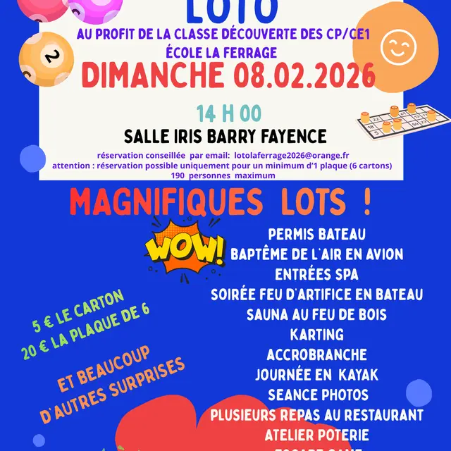 Loto de l'école de la Ferrage_Fayence