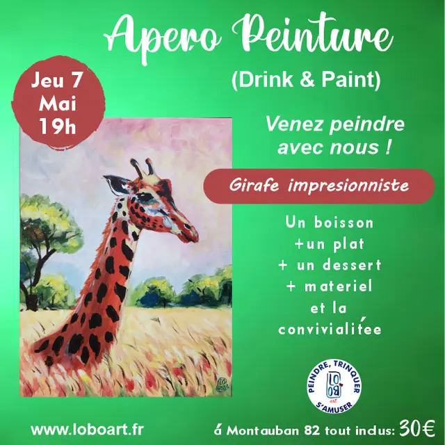Drink & Paint Jiraffe