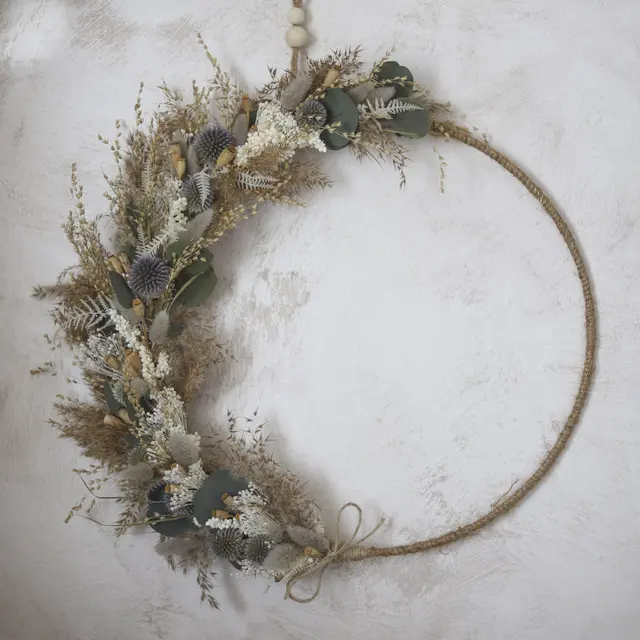 Atelier adultes couronne de fleurs séchées à suspendre_Boën-sur-Lignon