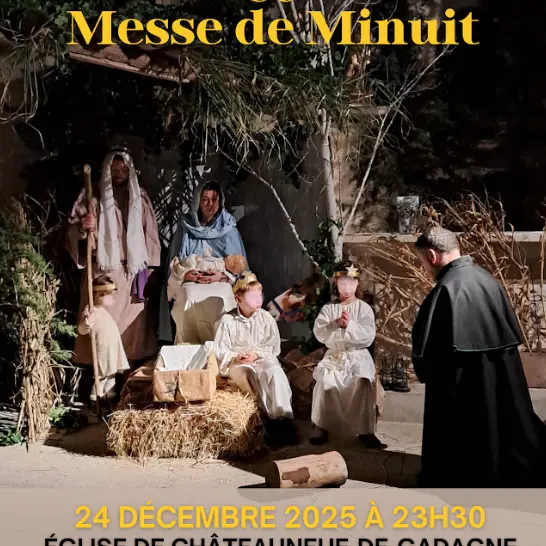 Crèche vivante et messe de minuit_Châteauneuf-de-Gadagne