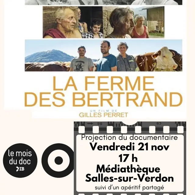 Projection du film La ferme des Bertrand