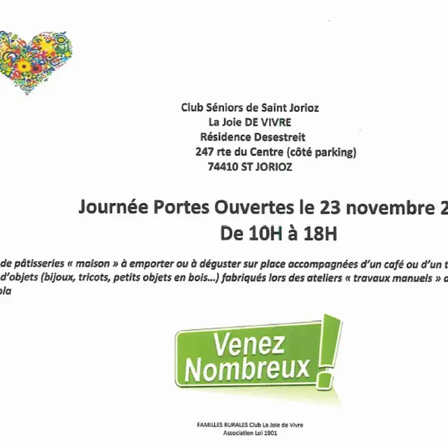 Journée portes ouvertes du club séniors La Joie de vivre_Saint-Jorioz