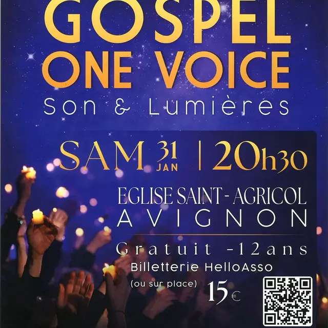 Concert gospel One Voice son & lumières_Avignon