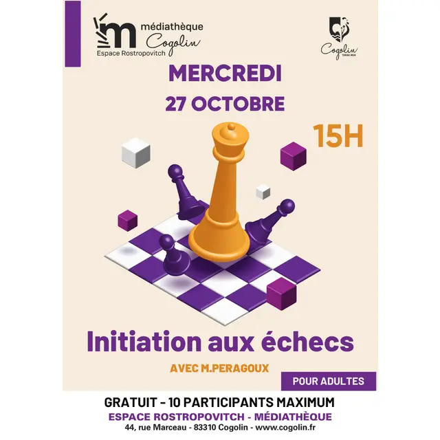 Initiation aux échecs adultes_Cogolin